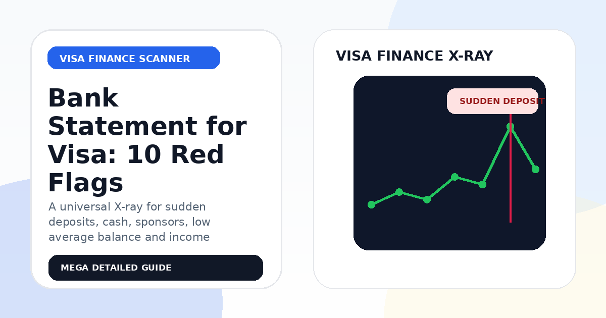 Bank Statement for Visa: 10 Red Flags That Cause Refusal — visa guide cover image