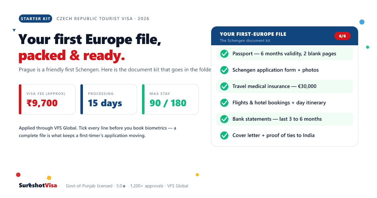 Czech Republic Tourist Visa 2026: Prague First — visa guide cover image
