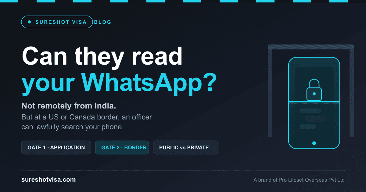 Do Visa Officers Check Your Phone & WhatsApp? The Honest 2026 Answer — visa guide cover image