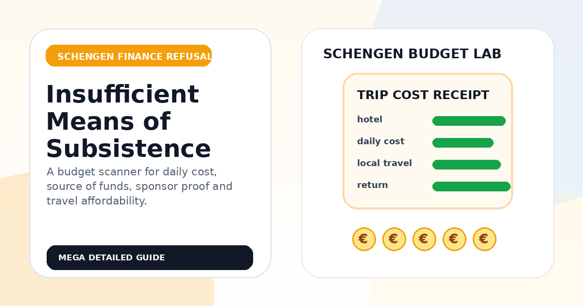 Schengen Visa Refused — Insufficient Means of Subsistence: The Budget Lab — cover