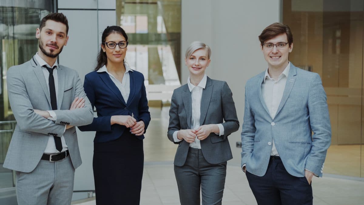 A team of business professionals